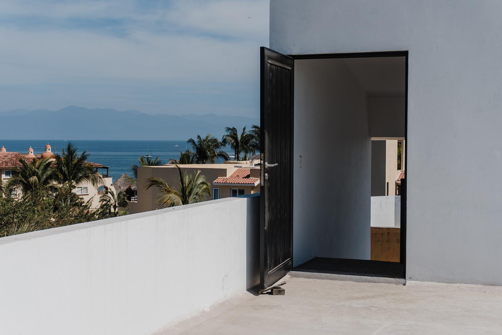 Ocean and mountain view from the Ola Mita rooftop
